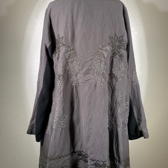 Biya by Johnny Was Ava Cross-stitch Cardigan M NWT - Picture 3 of 6